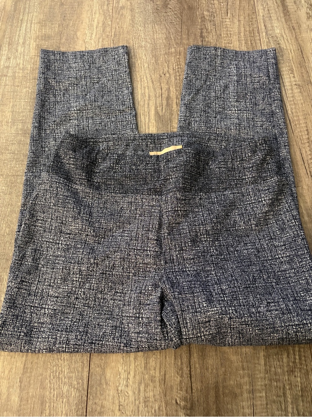 Women’s Navy Textured designed Ponte Stretch Trousers